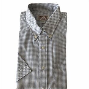 NWT Tip Top Tailors Button-Down Check Shirt